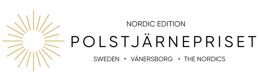 Polstjärnepriset logotyp med texten Nordic Edition, Sweden, Vänersborg, The Nordics